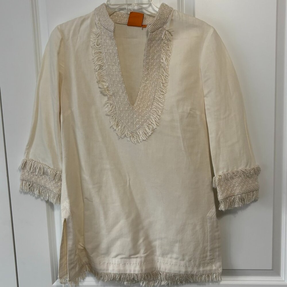 Tory Burch Linen Tunic with fringe